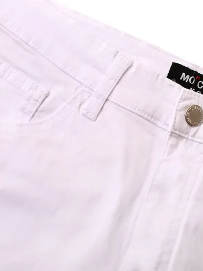 Regular Fit High Rise Twill Pants