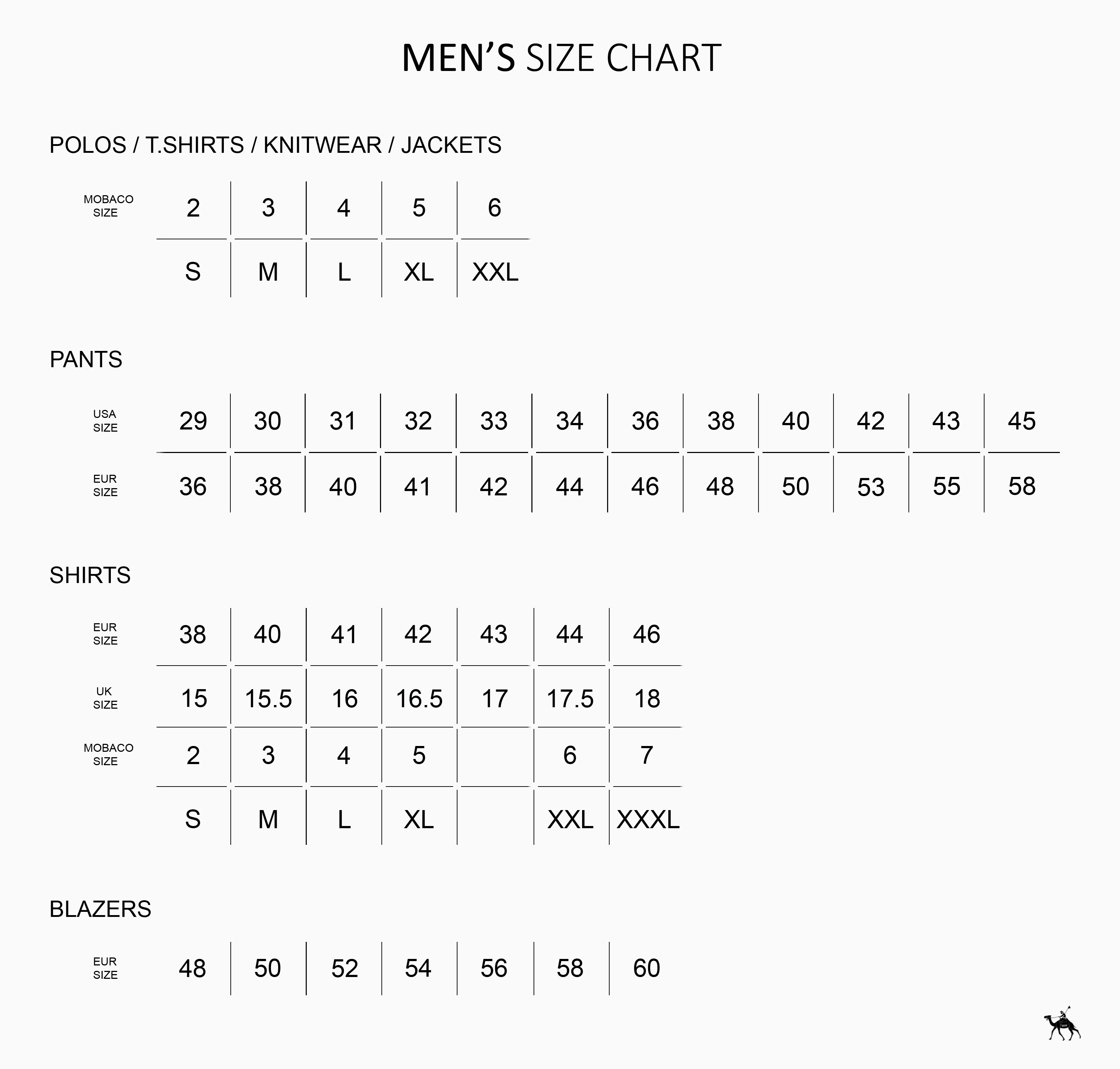 Joggers Size Chart | lupon.gov.ph