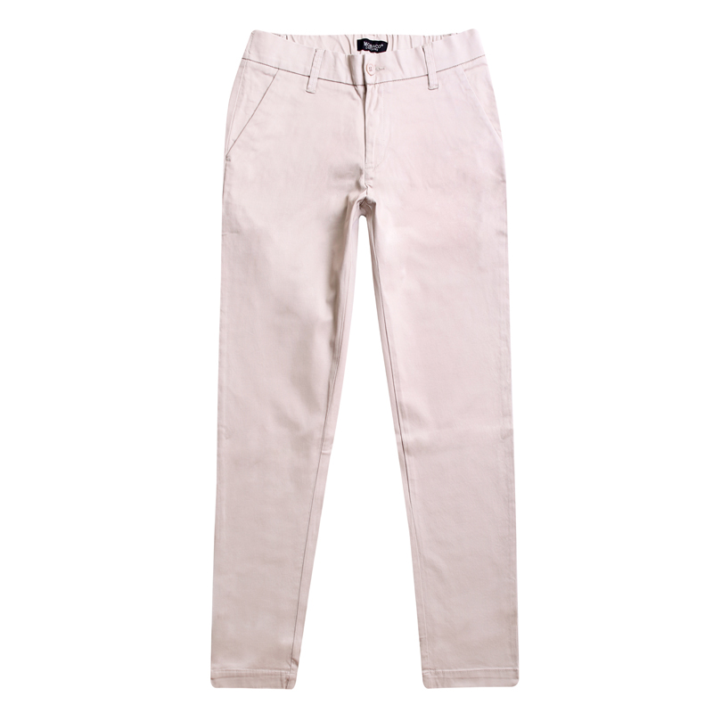 Mid-Rise Cotton Stretch Pants - Mobaco