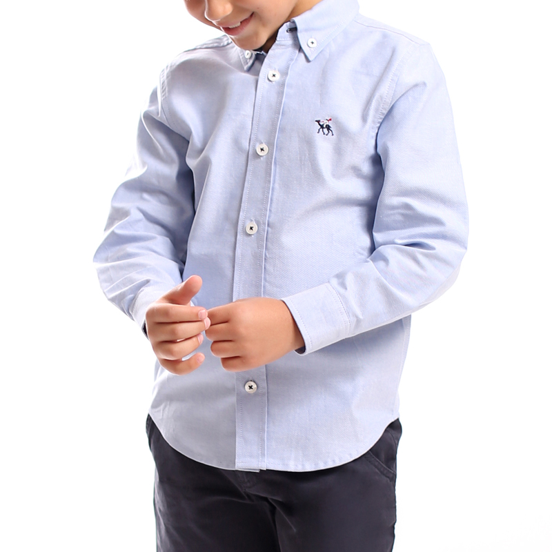 Classic Fit Long Sleeve Oxford Shirt - Mobaco