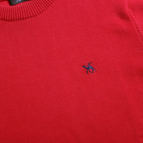 Round Neck Cotton Sweater - Mobaco
