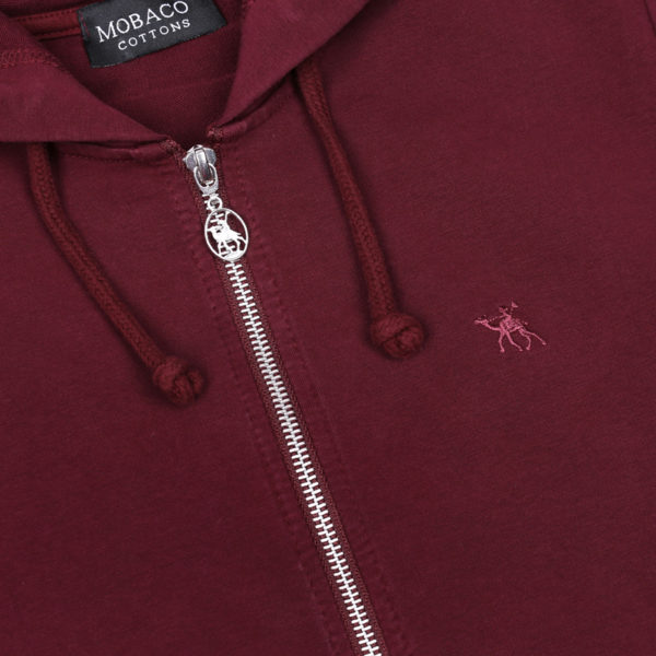 Zip Up Stretch French Terry Hoodie - Mobaco