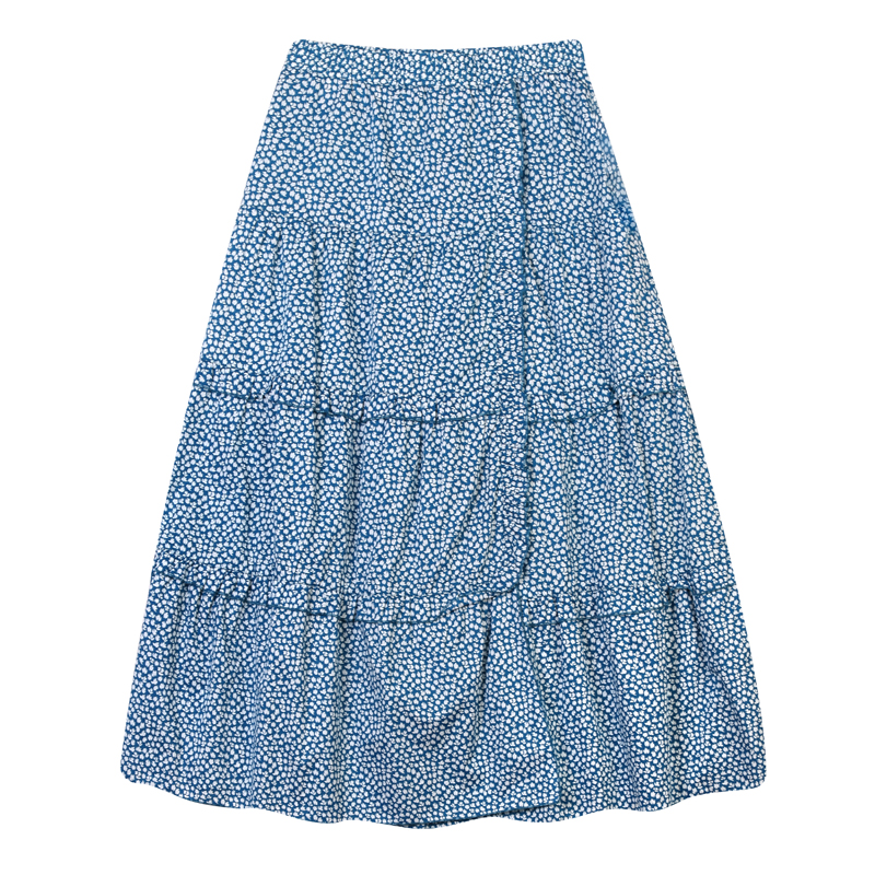 Floral Print Flared Skirt - Mobaco