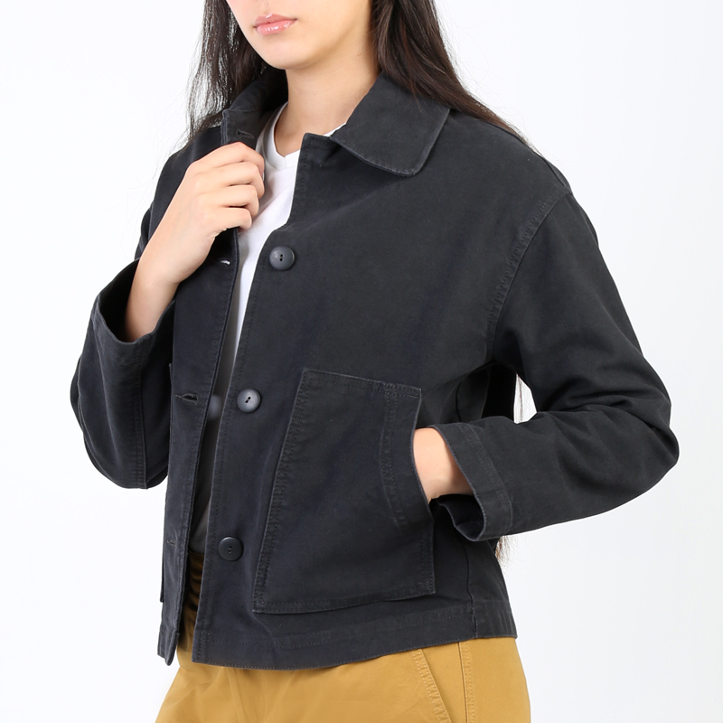 Cotton Cropped Jacket - Mobaco
