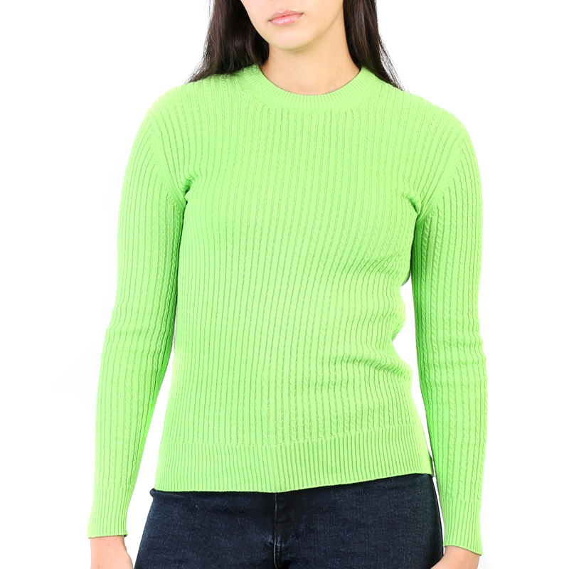 Cotton Wholegarment Cable Knit Sweater - Mobaco