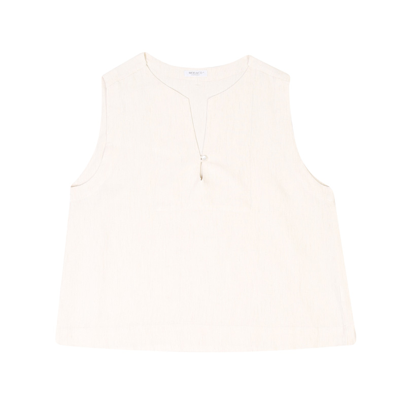 Sleeveless Linen Blend Blouse